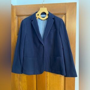 Talbots sweater blazer, size 14P, navy blue